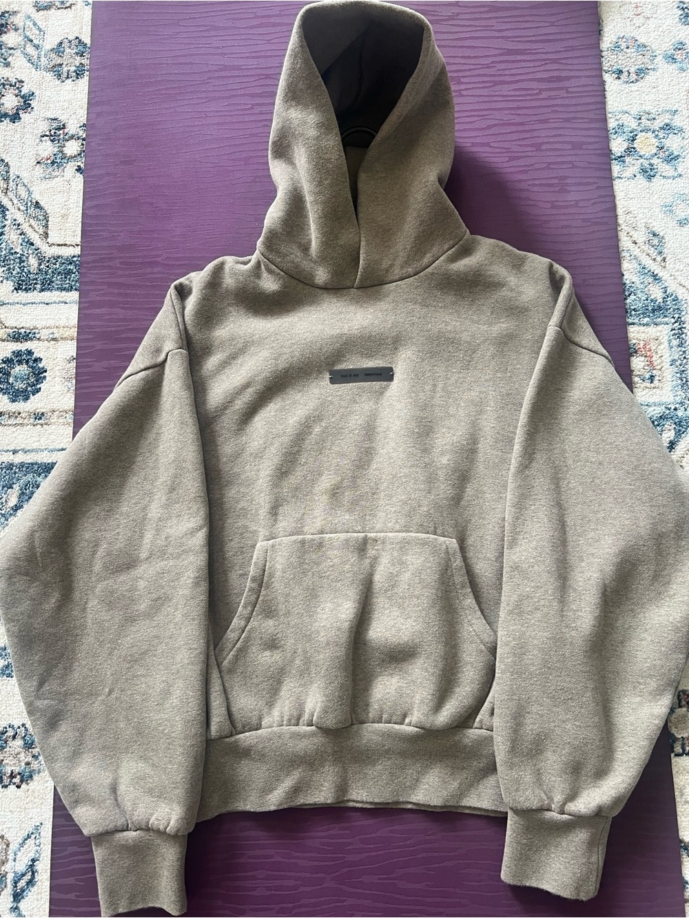 Essentials Brown Hoodie with Minimal Logo